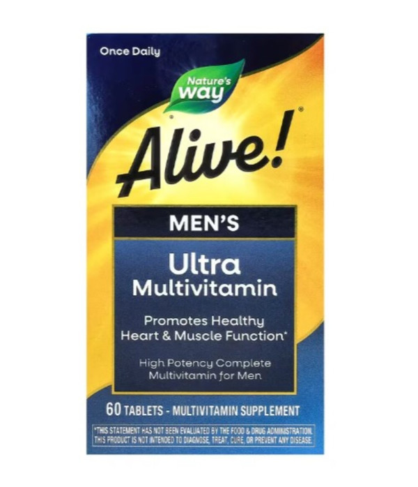 Nature's Way, Alive! Men's Ultra Multivitamin, 60 Tablets