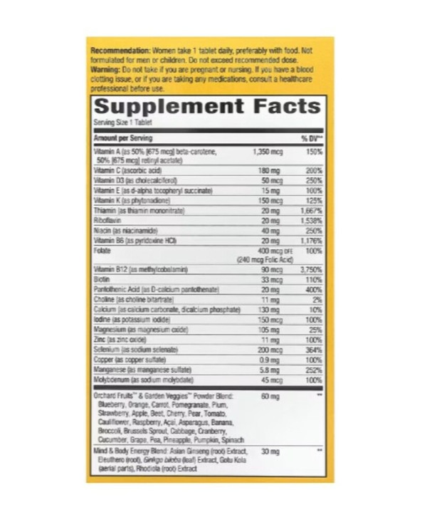 Nature's Way, Alive! Once Daily, Women's 50+ Ultra Potency Complete Multivitamin, 60 Tablets