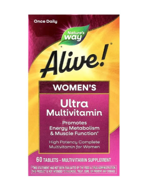 Nature's Way, Alive! Once Daily, Women's Ultra Potency Complete Multivitamin, 60 Tablets