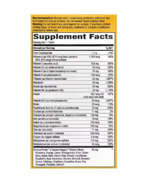 Nature's Way, Alive! Once Daily, Women's Ultra Potency Complete Multivitamin, 60 Tablets