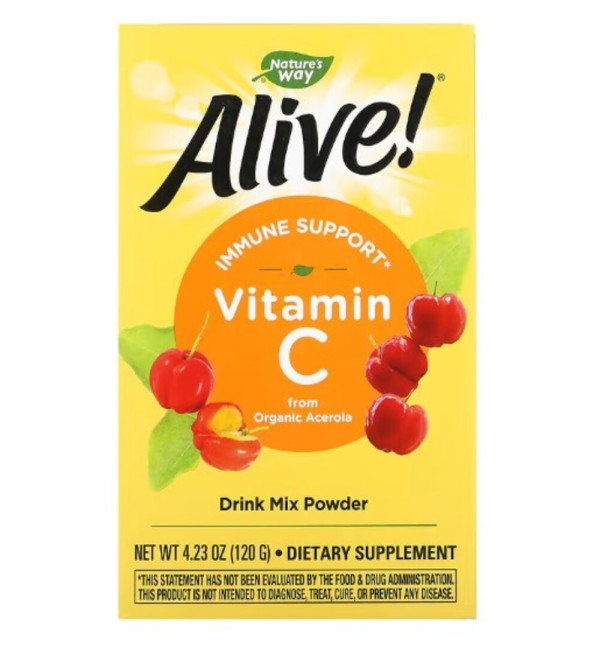 Nature's Way, Alive!, Vitamin C Drink Mix Powder, 4.23 oz (120 g)