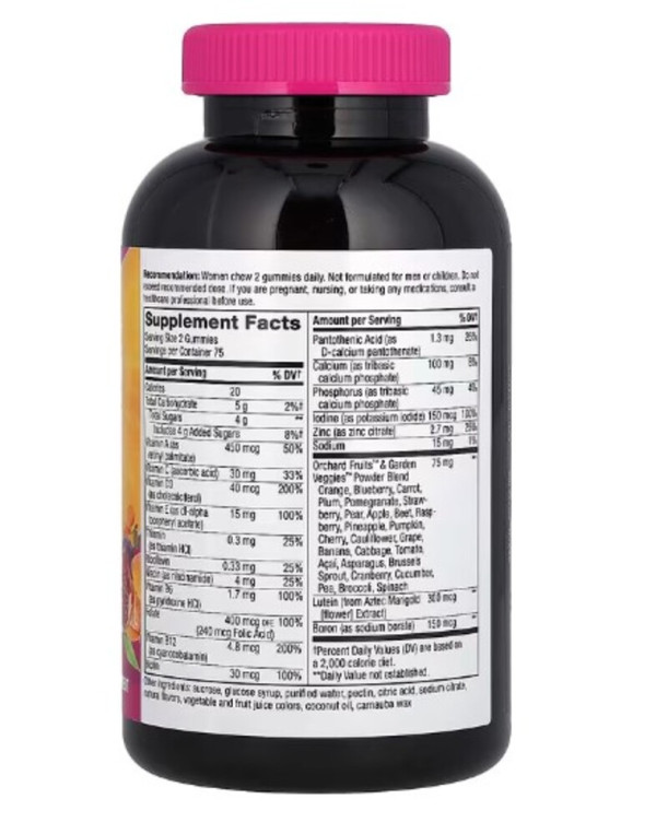 Nature's Way, Alive! Women's 50+ Gummy Multivitamin, Mixed Berry, 150 Gummies