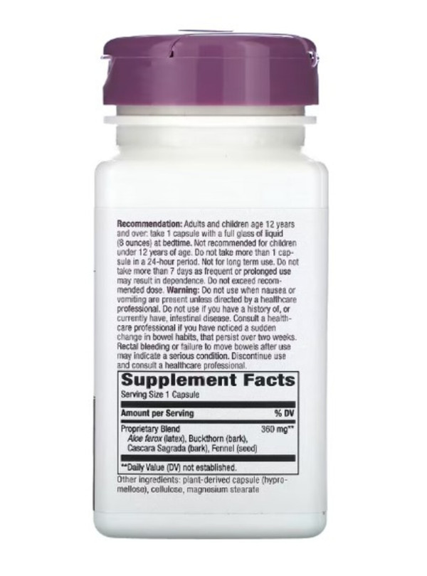 Nature's Way, AloeMaxLax with Cascara Sagrada, 360 mg, 100 Vegan Capsules