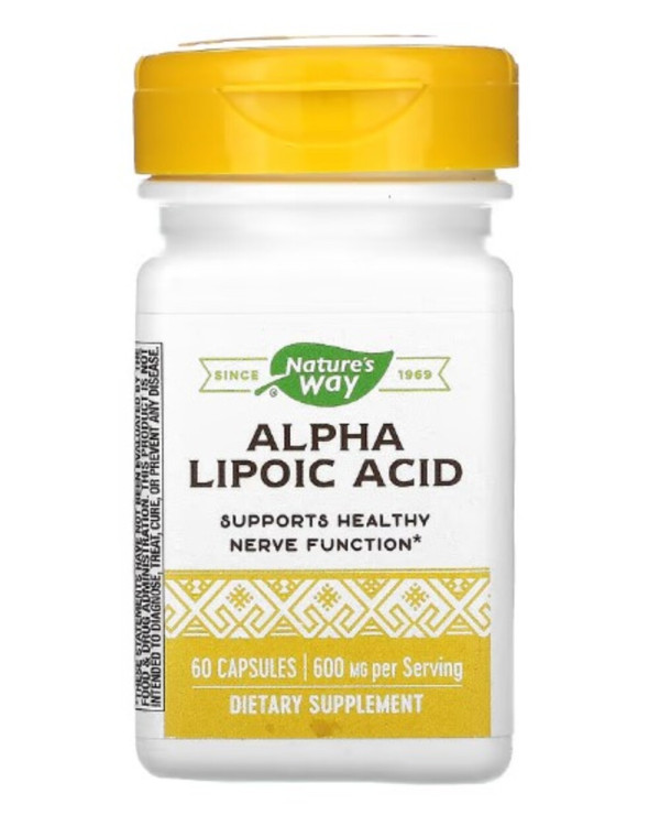 Nature's Way, Alpha Lipoic Acid, 600 mg, 60 Capsules