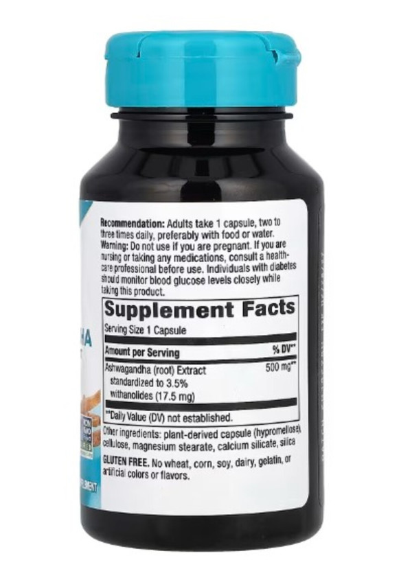 Nature's Way, Ashwagandha, Premium Extract, 500 mg, 60 Vegan Capsules
