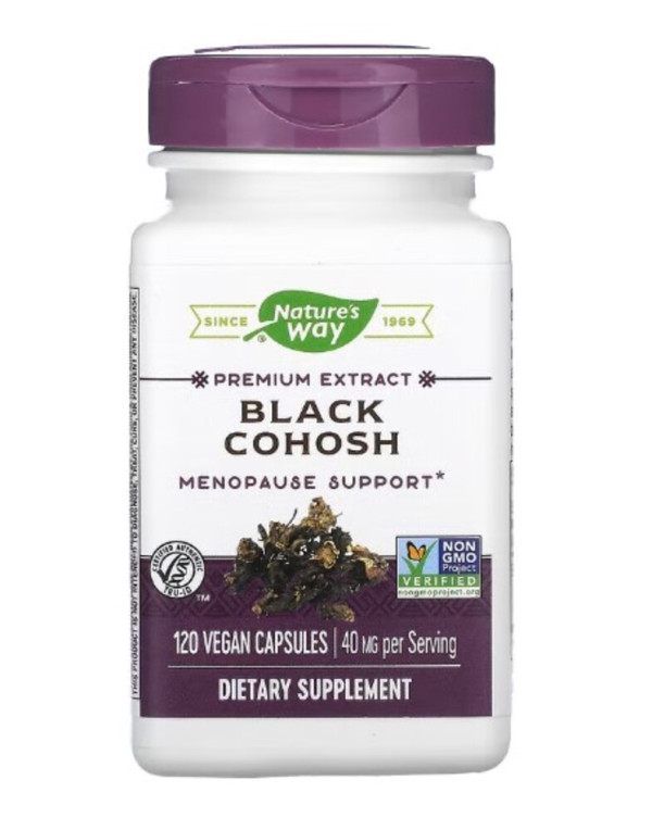 Nature's Way, Black Cohosh, Premium Extract, 40 mg, 120 Vegan Capsules