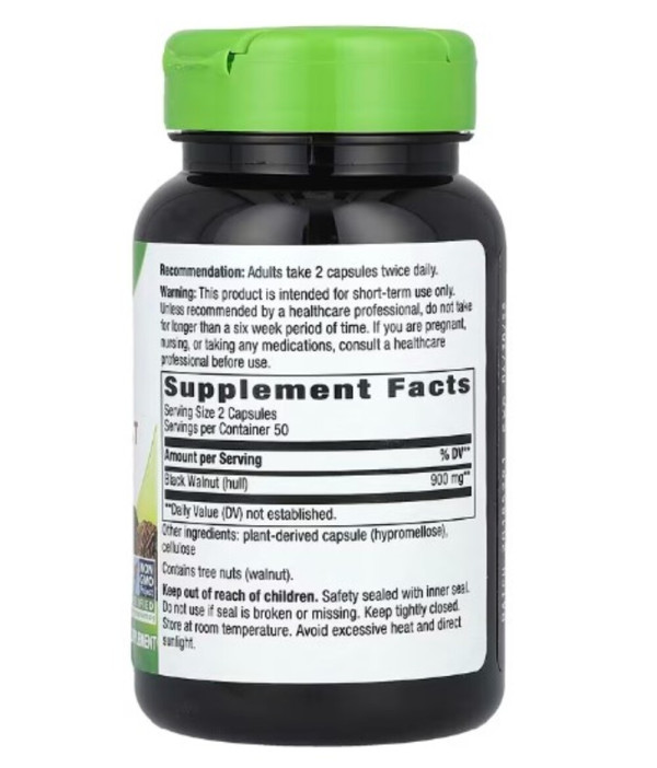 Nature's Way, Black Walnut Hulls, 900 mg, 100 Vegan Capsules (450 mg per Capsule)