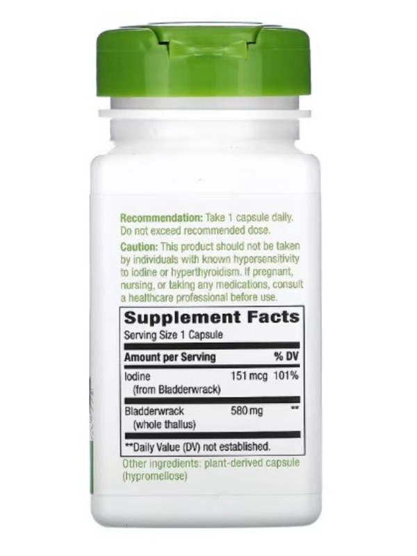 Nature's Way, Bladderwrack, 580 mg, 100 Vegan Capsules