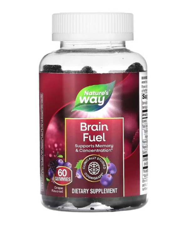 Nature's Way, Brain Fuel, Grape, 60 Gummies