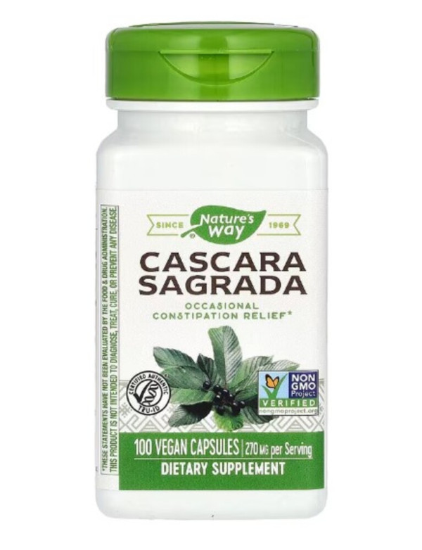 Nature's Way, Cascara Sagrada, 270 mg, 100 Vegan Capsules