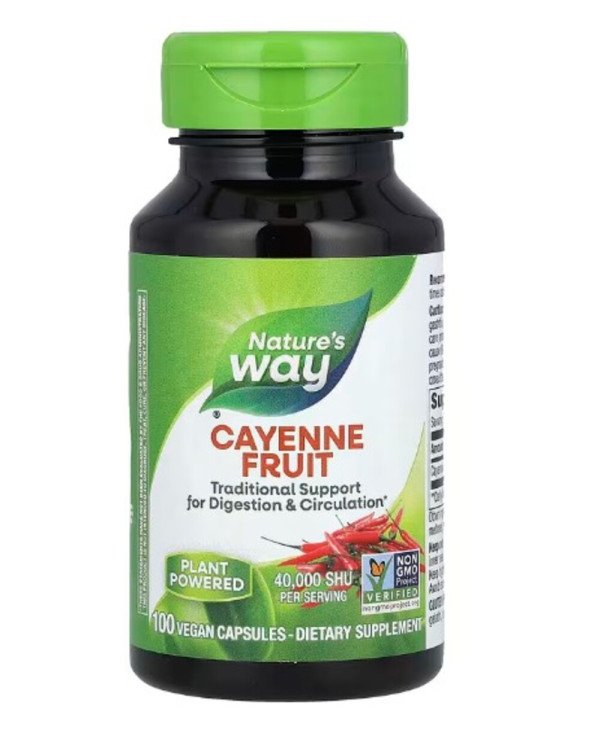 Nature's Way, Cayenne Fruit, 40,000 SHU, 100 Vegan Capsules