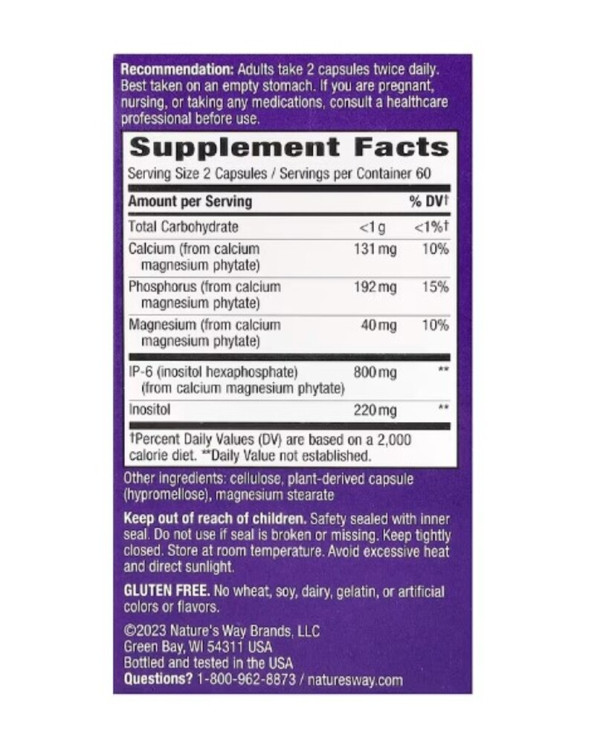 Nature's Way, Cell Forte, IP-6 & Inositol, 120 Vegan Capsules