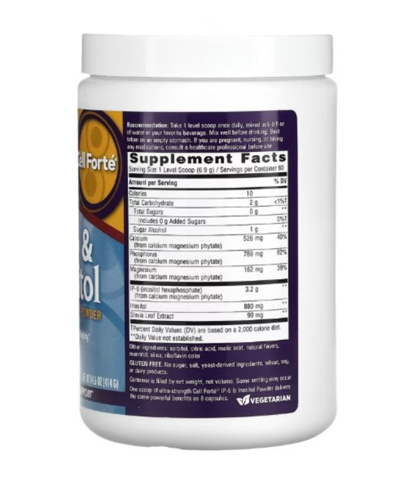 Nature's Way, Cell Forté, IP-6 & Inositol, Ultra-Strength Powder, Citrus , 14.6 oz (414 g)