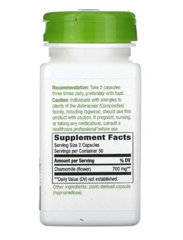 Nature's Way, Chamomile Flower, 700 mg, 100 Vegan Capsules (350 mg per Capsule)