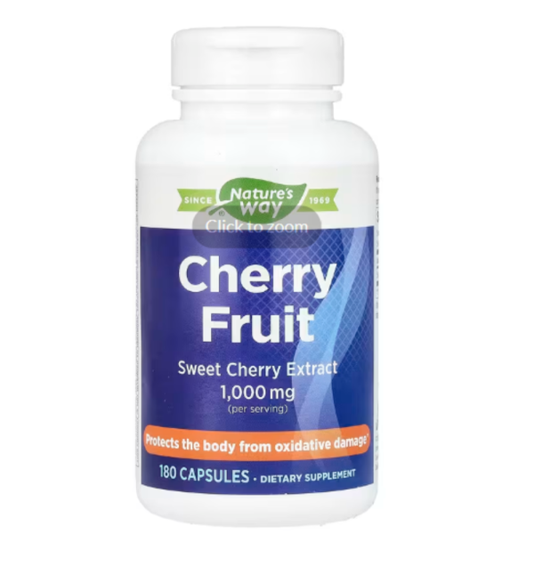 Nature's Way, Cherry Fruit, Sweet Cherry Extract, 1,000 mg, 180 Capsules (500 mg per Capsule)