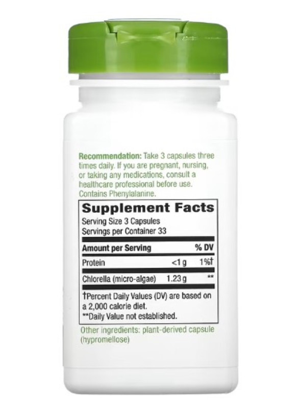 Nature's Way, Chlorella, Micro-Algae, 1,230 mg, 100 Vegan Capsules (410 mg per Capsule)