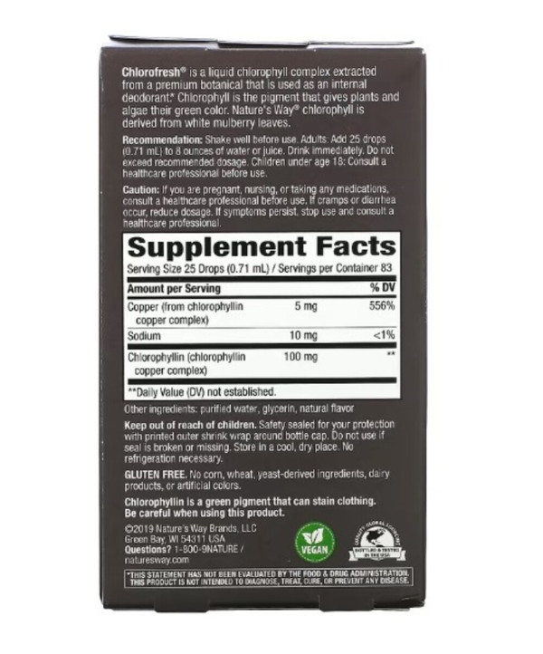 Nature's Way, Chlorofresh, Chlorophyll Drops, Mint, 2 fl oz (59 ml)