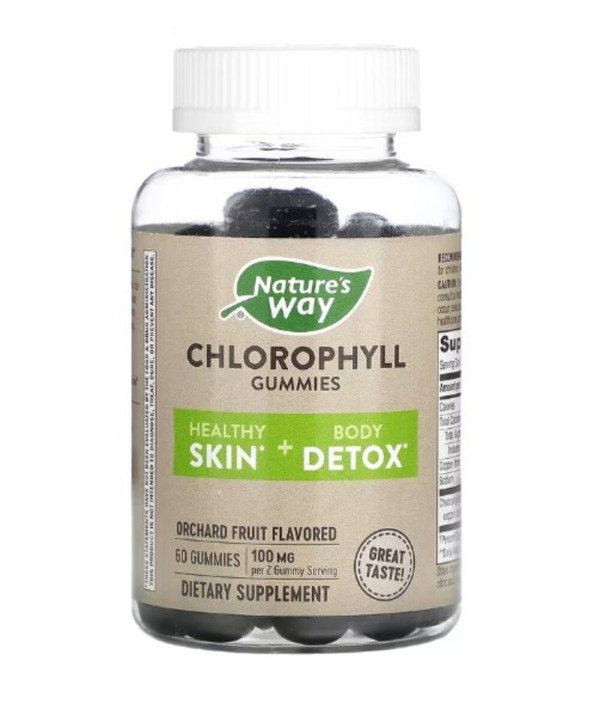 Nature's Way, Chlorophyll Gummies, Orchard Fruit, 100 mg, 60 Gummies (50 mg per Gummy)