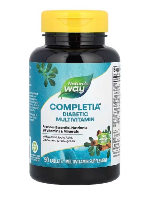Nature's Way, Completia, Diabetic Multi-Vitamin, 90 Tablets