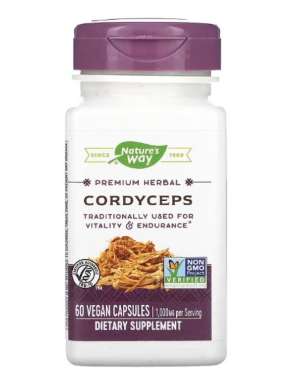Nature's Way, Cordyceps, 1,000 mg, 60 Vegan Capsules (500 mg per Capsule)
