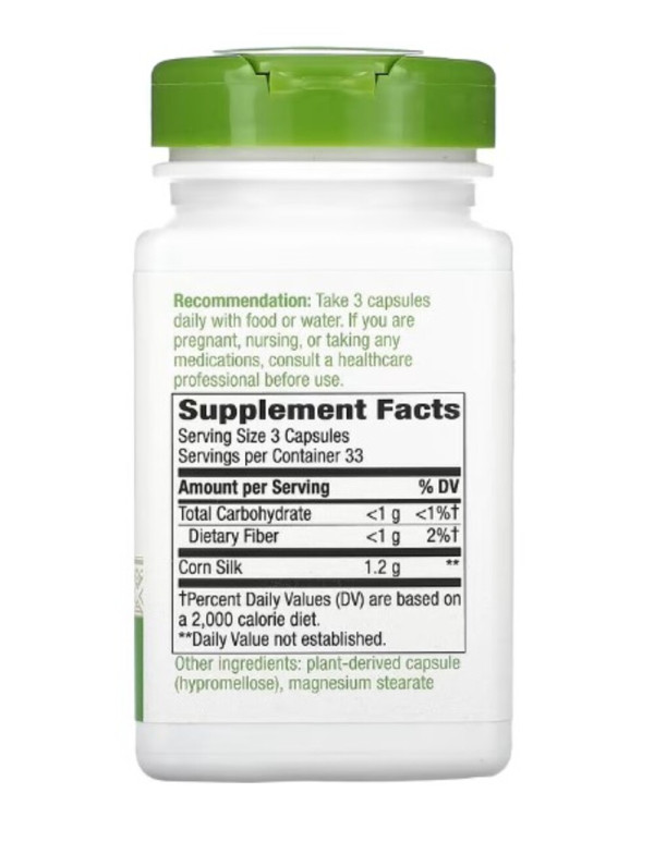 Nature's Way, Corn Silk, 1,200 mg, 100 Vegan Capsules (400 mg per Capsule)