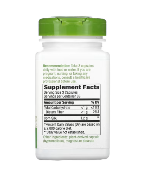 Nature's Way, Corn Silk, 1,200 mg, 100 Vegan Capsules (400 mg per Capsule), Near EXP- Jan-2025