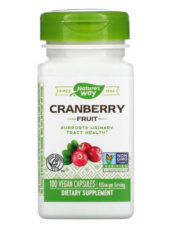 Nature's Way, Cranberry Fruit, 930 mg, 100 Vegan Capsules (465 mg per Capsule)