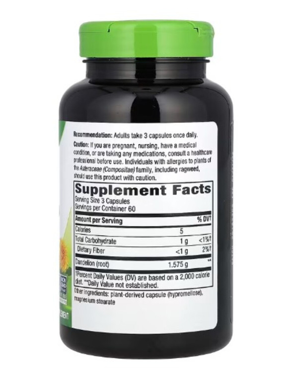 Nature's Way, Dandelion Root, 1,575 mg, 180 Vegan Capsules (525 mg per Capsule)