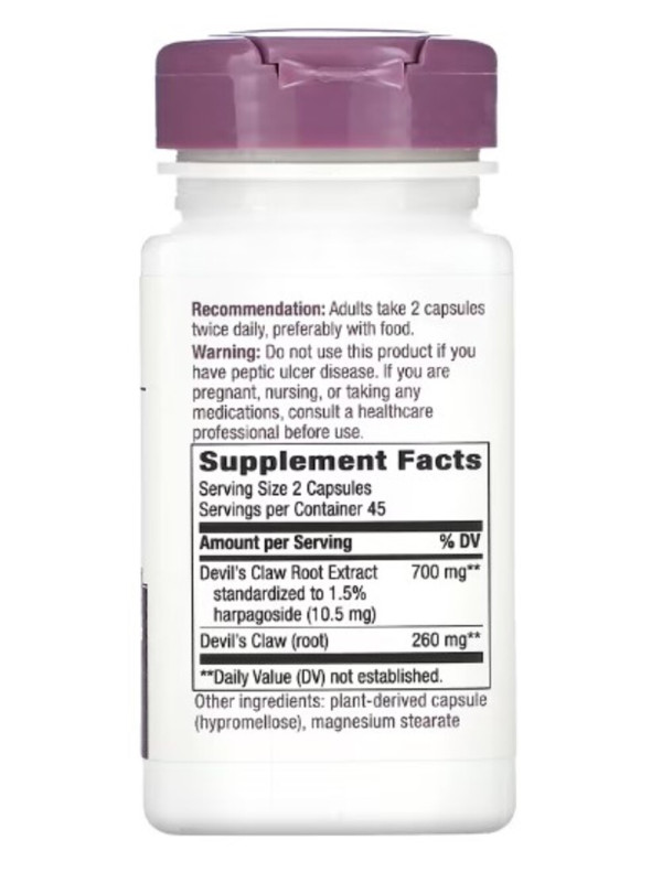 Nature's Way, Devil's Claw, 700 mg, 90 Vegan Capsules (350 mg per Capsule)