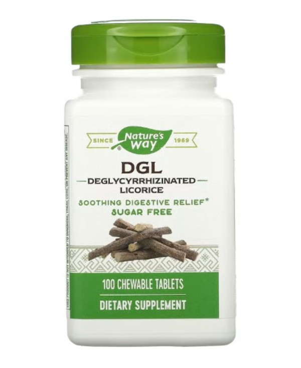 Nature's Way, DGL, Deglycyrrhizinated Licorice, 100 Chewable Tablets