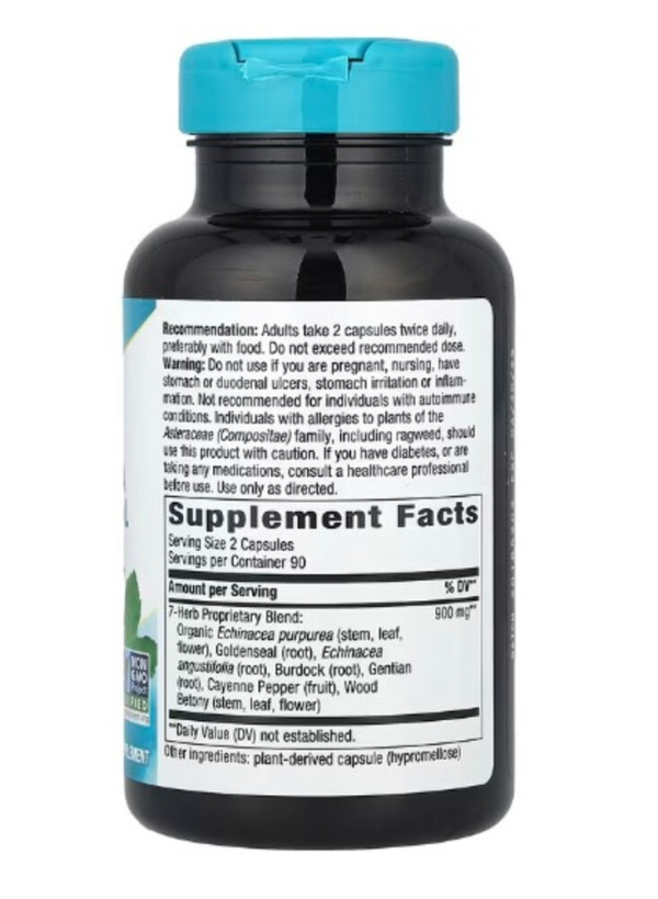 Nature's Way, Echinacea Goldenseal, 900 mg, 180 Vegan Capsules (450 mg per Capsule)