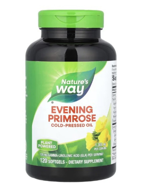 Nature's Way, Evening Primrose, Cold-Pressed Oil, Max Strength, 1,300 mg, 120 Softgels