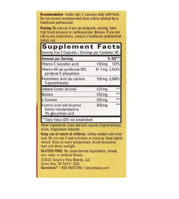 Nature's Way, Fatigued to Fantastic!, Adrenal Stress End, 60 Capsules