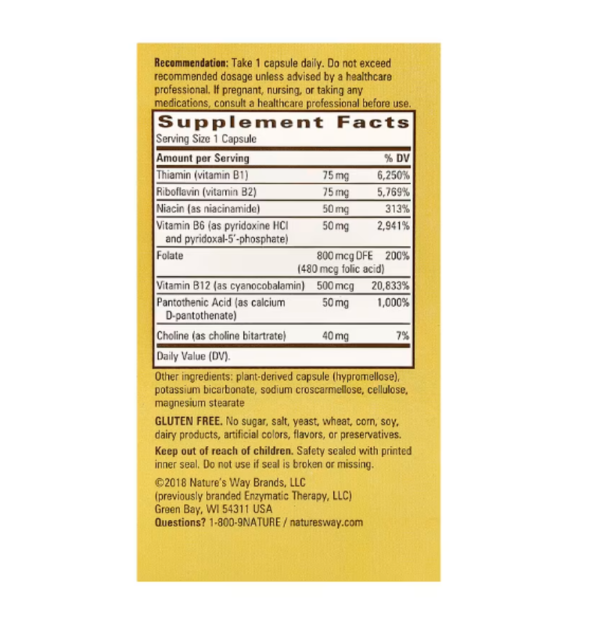 Nature's Way, Fatigued to Fantastic!, Daily Energy B Complex, 120 Veg Capsules