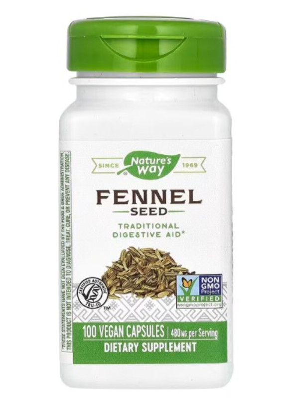 Nature's Way, Fennel Seed, 480 mg, 100 Vegan Capsules