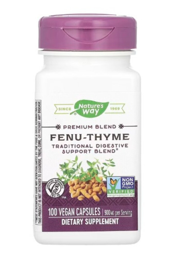 Nature's Way, Fenu-Thyme, 900 mg, 100 Vegan Capsules (450 mg Per Capsule)