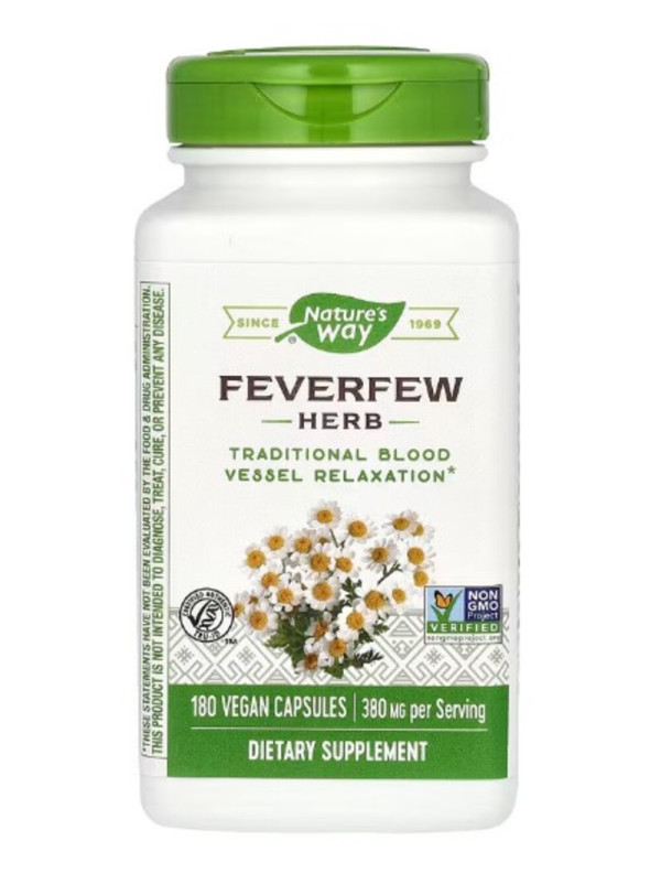 Nature's Way, Feverfew Herb, 380 mg, 180 Vegan Capsules