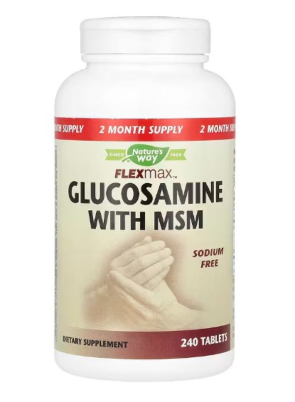 Nature's Way, Flexmax, Glucosamine with MSM, Sodium Free, 240 Tablets