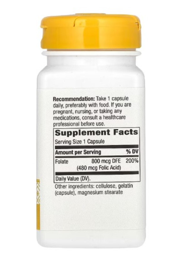 Nature's Way, Folate, 800 mcg, 100 Capsules