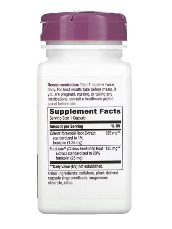Nature's Way, Forskohlii, 125 mg, 60 Vegan Capsules