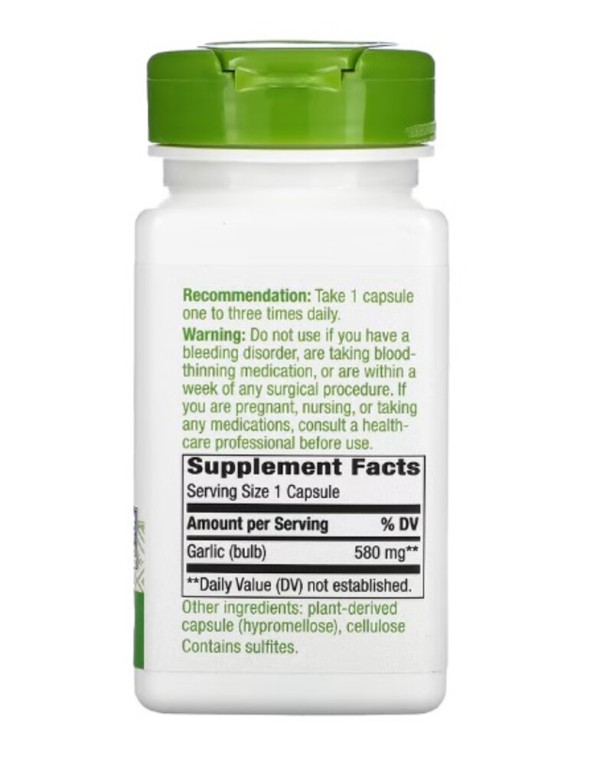 Nature's Way, Garlic Bulb, 580 mg, 100 Vegan Capsules