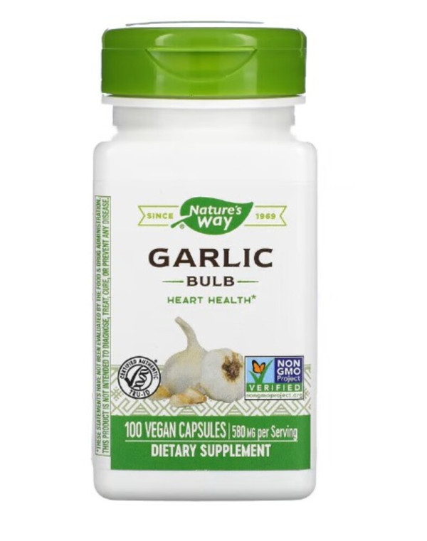 Nature's Way, Garlic Bulb, 580 mg, 100 Vegan Capsules