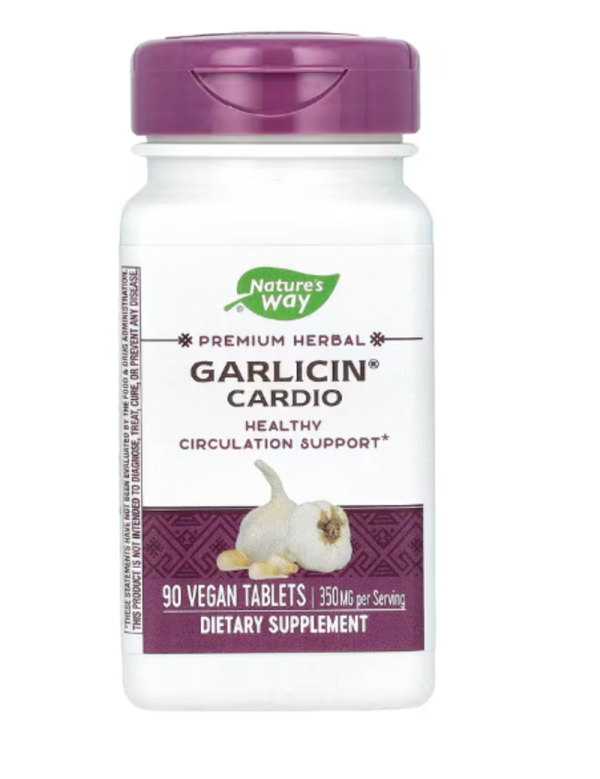 Nature's Way, Garlicin Cardio, 350 mg, 90 Vegan Tablets