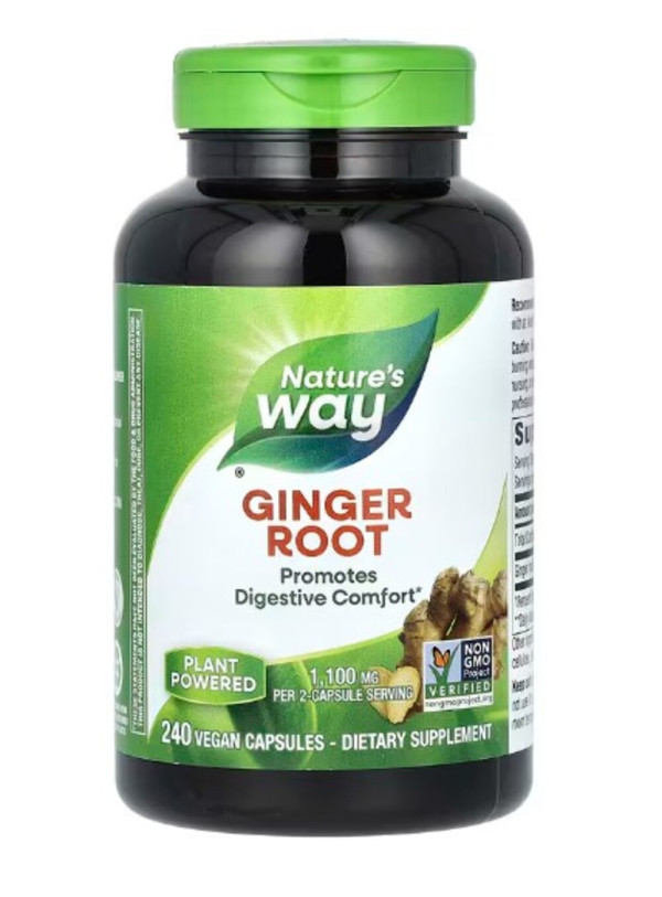 Nature's Way, Ginger Root, 1,100 mg, 240 Vegan Capsules (550 mg per Capsule)