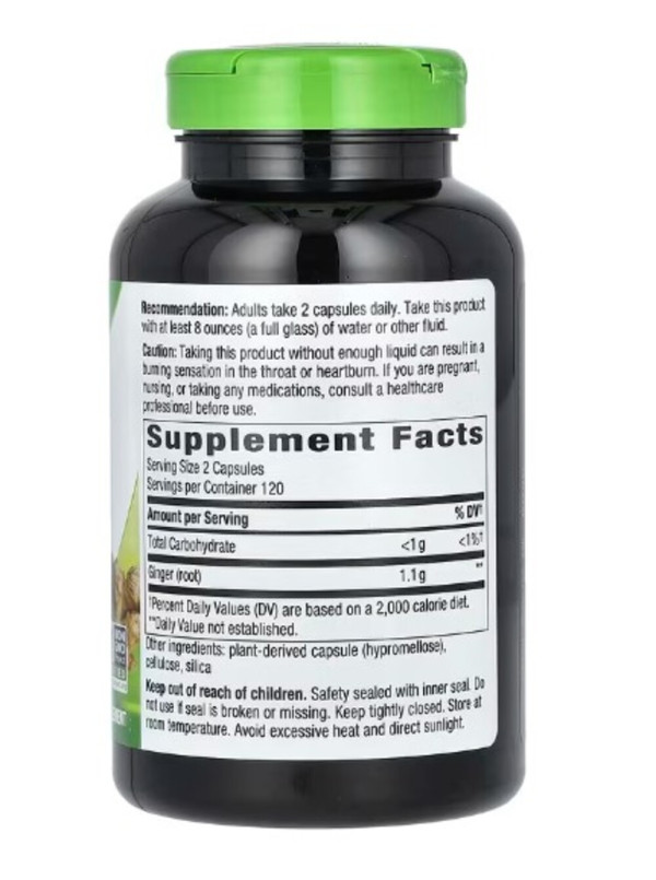 Nature's Way, Ginger Root, 1,100 mg, 240 Vegan Capsules (550 mg per Capsule)