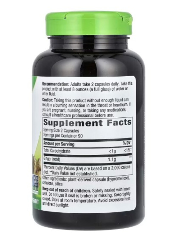 Nature's Way, Ginger Root, 550 mg, 180 Vegan Capsules
