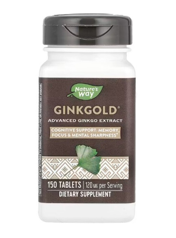 Nature's Way, Ginkgold, Advanced Ginkgo Extract, 60 mg, 150 Tablets