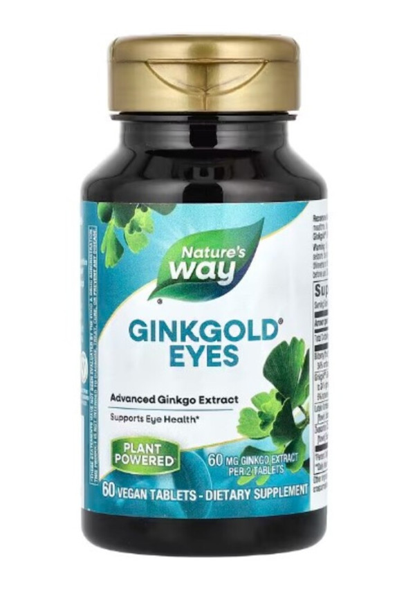 Nature's Way, Ginkgold Eyes, 60 Vegan Tablets