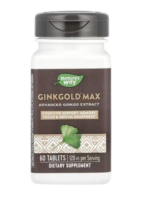 Nature's Way, Ginkgold Max, 120 mg, 60 Tablets