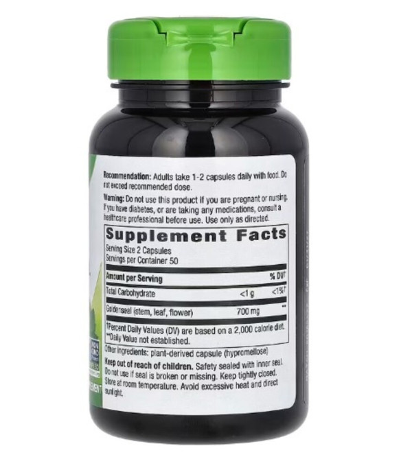Nature's Way, Goldenseal Herb, 700 mg, 100 Vegan Capsules (350 mg Per Capsule)